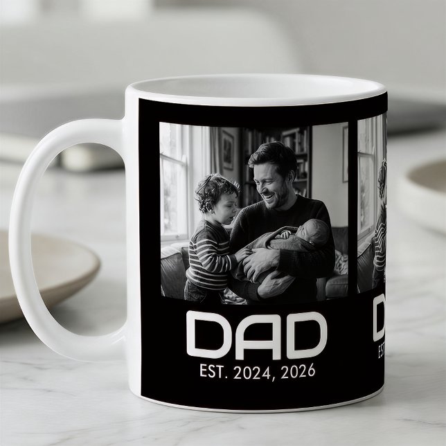 Caneca de Café com Foto Preto Ousado 3 Estabelecid (Criador carregado)