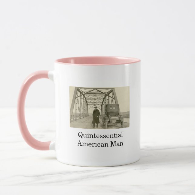 Caneca de Café com Foto Real de Homem Americano (Esquerda)