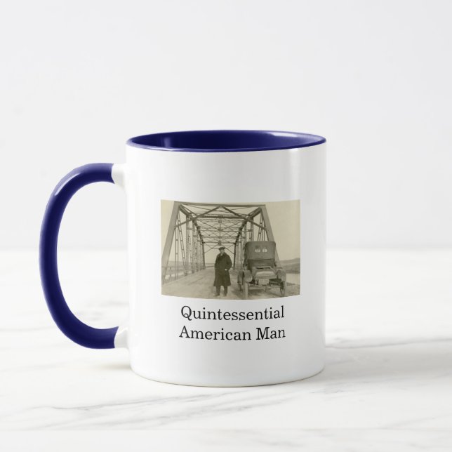 Caneca de Café com Foto Real de Homem Americano (Esquerda)