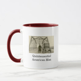 Caneca de Café com Foto Real de Homem Americano