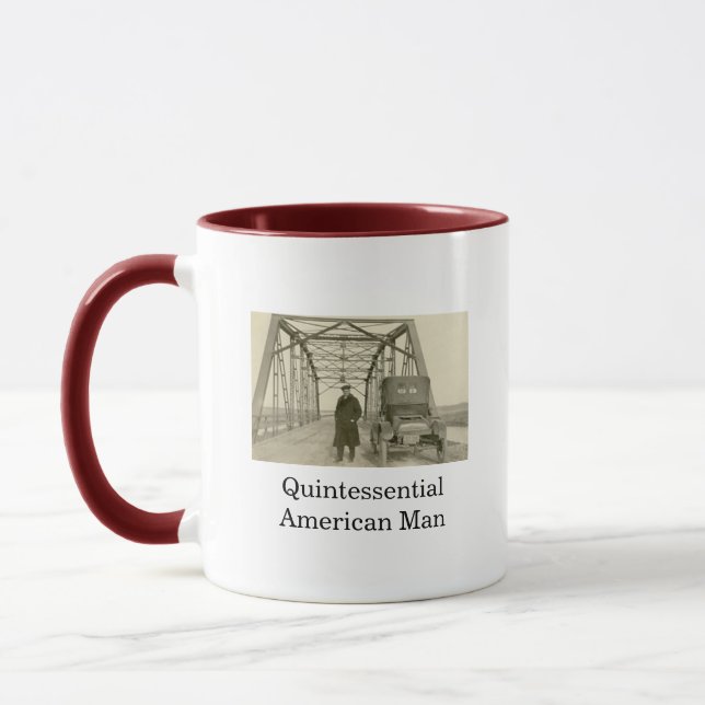 Caneca de Café com Foto Real de Homem Americano (Esquerda)