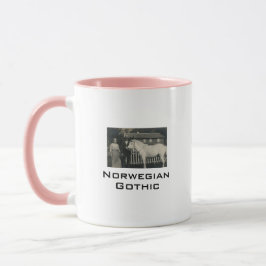 Caneca de Café com Foto Real em Gótico Norueguês