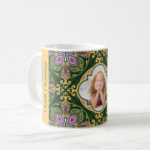 Caneca De Café Com foto / texto Olive e lavanda Azulejos Coff