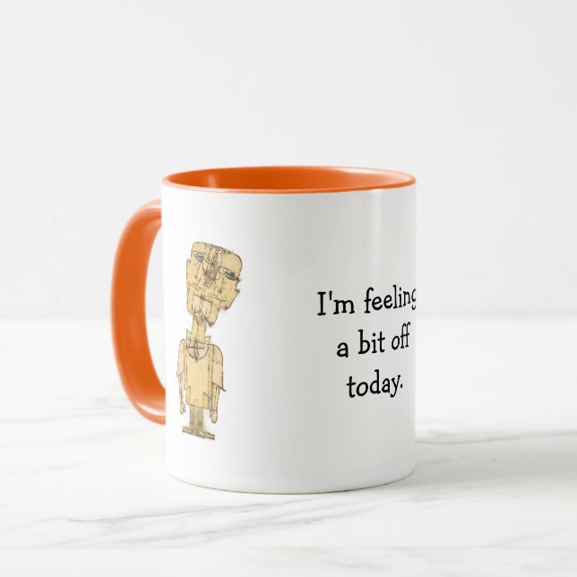 Caneca de café com frase engraçada do gênio de Pau (Frente Esquerda)