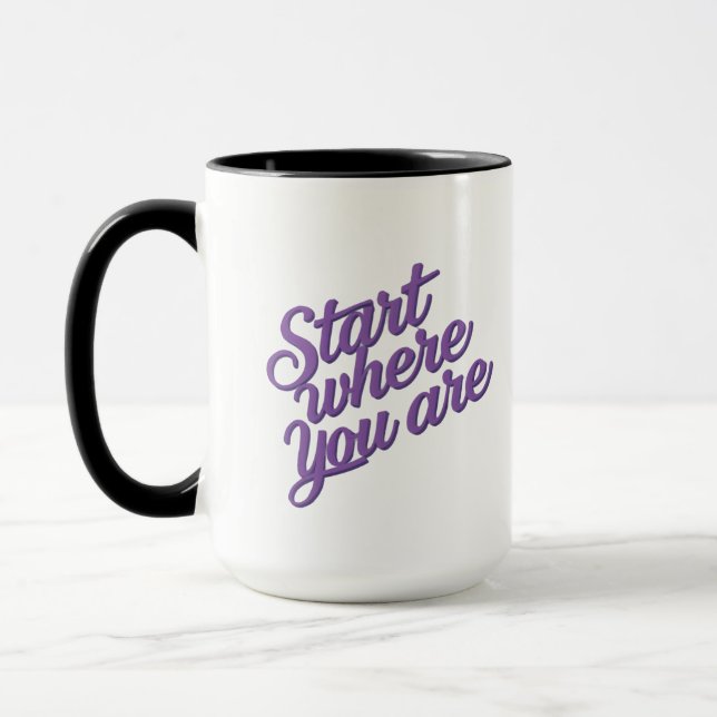 Caneca de Café com Frase Inspiradora  (Esquerda)