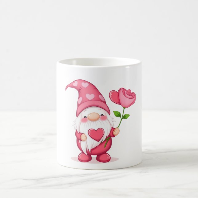Caneca de Café com Gnomo de Jardim Fofo - Flor Cap (Centro)