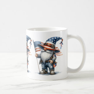 Caneca de Café com Gnomo Patriota