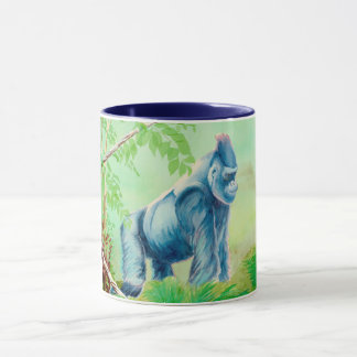 Caneca de café com gorila, zoológico