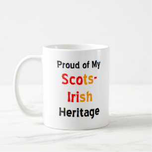 caneca de café com herança escocesa-irlandesa
