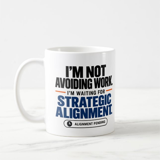 Caneca de Café com Humor de Escritório de Alinhame (Esquerda)