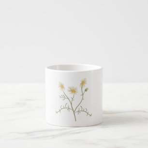 Caneca de Café com Ilustração Botânica de Camomila