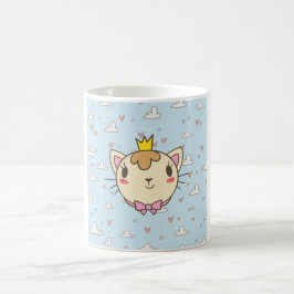 Caneca de Café com Ilustração da Princesa Gatinha
