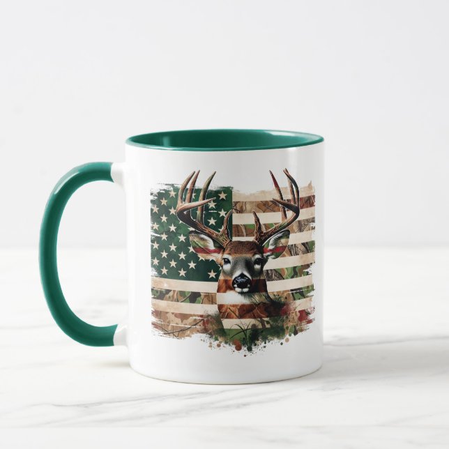 Caneca de café com impressão de bandeira de caça a (Esquerda)