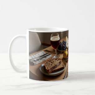 Caneca de Café com Jantar de Outono com Queijo e C