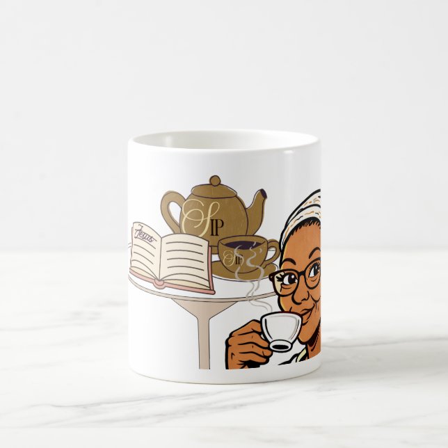 Caneca De Café Com Jesus e meu copo de chá (Centro)