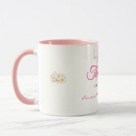 Caneca de Café com Laço Rosa Princesa de Agradecim