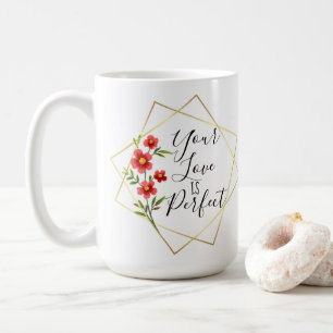 Caneca de Café com Leite de Amor Perfeito