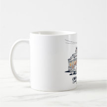 Caneca de Café com Letreiro de Neon de Lanchonete