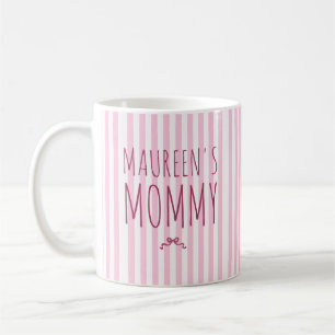 Caneca de Café com Listras de Nome Personalizado e