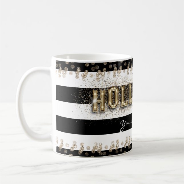 Caneca de Café com Listras Pretas e Brancas de Hol (Esquerda)