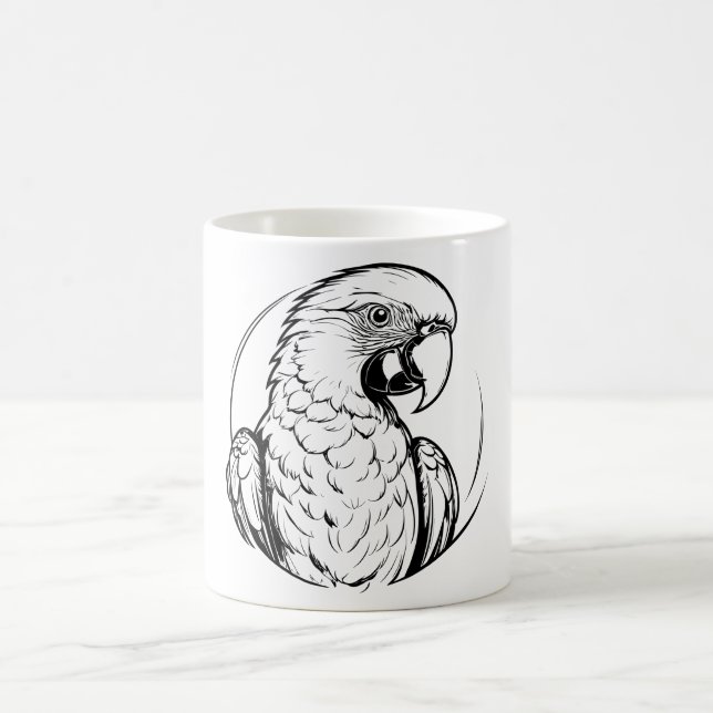 Caneca de Café com Logotipo de Papagaio (Centro)