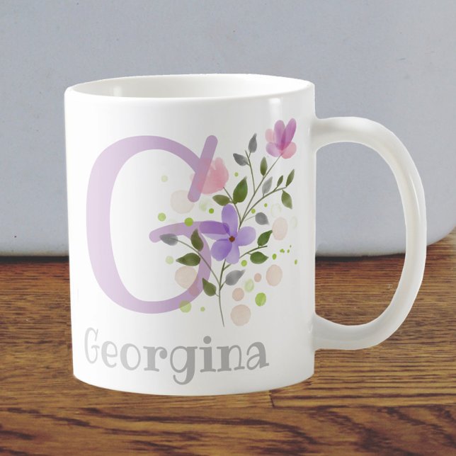 Caneca de Café com Monograma e Nome Georgina (Criador carregado)