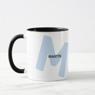 Caneca de Café com Monograma e Nome Grande e Moder
