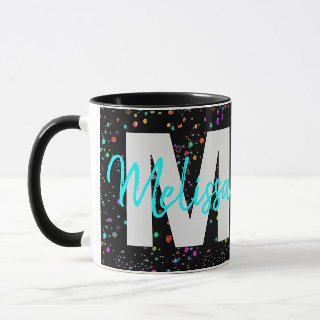 Caneca de Café com Monograma Personalizado (Esquerda)