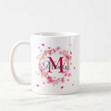 Caneca de Café com Monograma Pessoal Elegante Pers