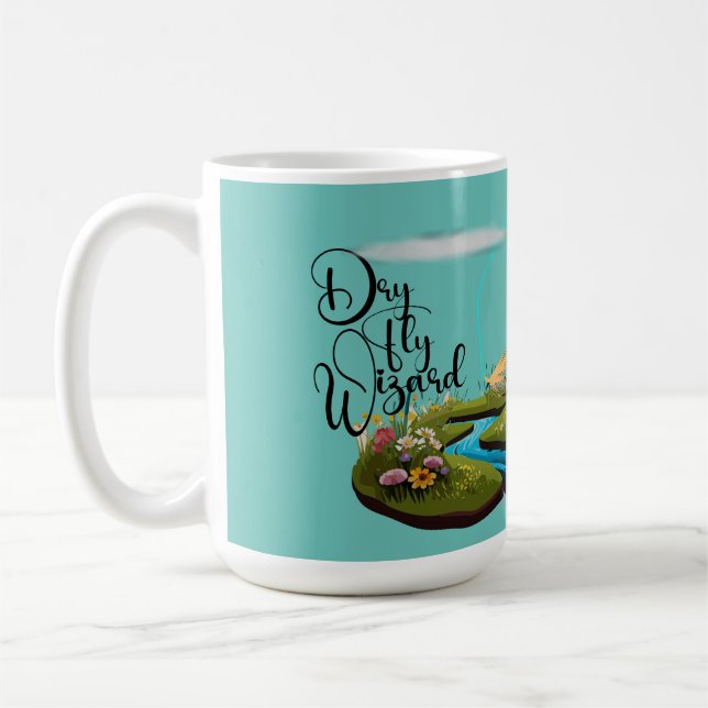 Caneca de Café com Mosca Caddis de Truta Dry Fly W (Esquerda)