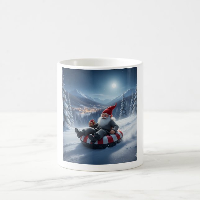 Caneca de Café com Nisse Norueguês Deslizando (Centro)