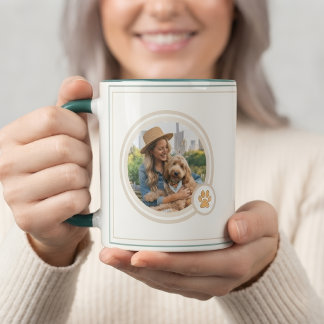 Caneca de Café com Nome e Foto do Animal de Estima