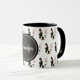 Caneca de Café com Nome Personalizado Bulldog Fran