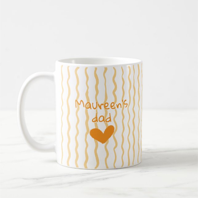 Caneca de Café com Nome Personalizado Curvo e Padr (Esquerda)