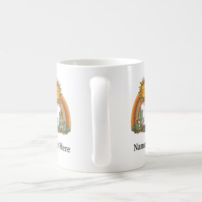 Caneca de café com nome personalizado de cacto arc (Alça)