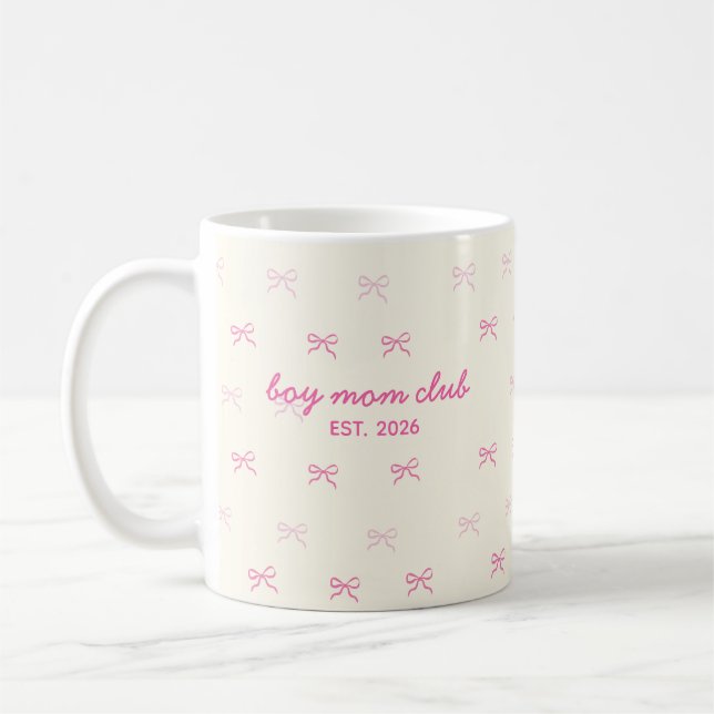Caneca de Café com Nome Personalizado e Laço Fofo (Esquerda)