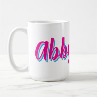 Caneca de Café com Nome Personalizado | Rosa Azul