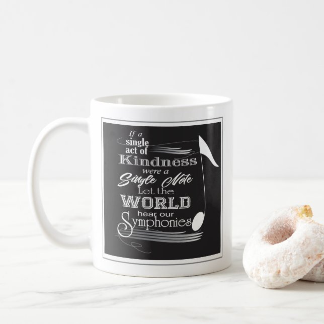 Caneca de café com nota de música (Com Donut)