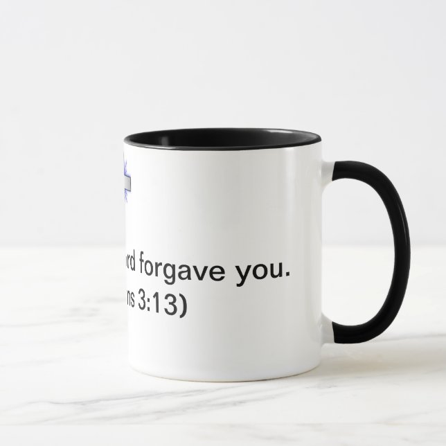 Caneca de café com o 3:13 de Colossians do verso (Direita)