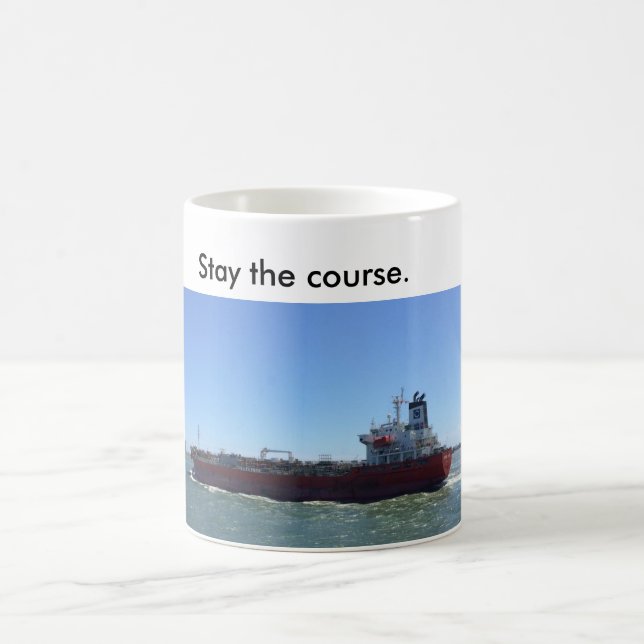 Caneca de café com o navio que diz a estada o (Centro)