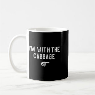 Caneca De Café Com O Traje Preguiçoso Combinando Com Repolho No H