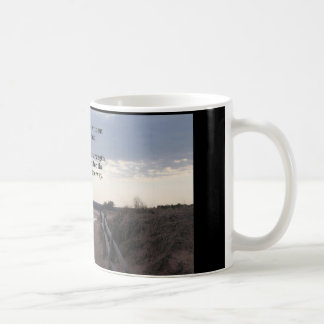 caneca de café com o trajeto às promessas do lago…