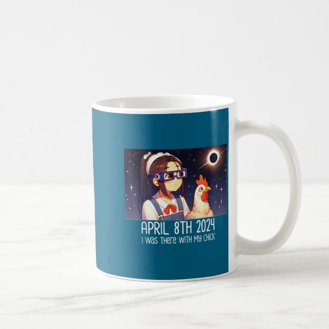 Caneca De Café Com Observando o Eclipse Solar Total Frango (Direita)