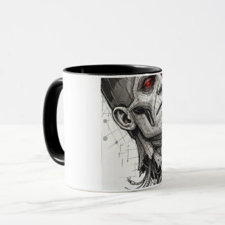 Caneca de Café com Padrão Colorido de Rabiscos | D