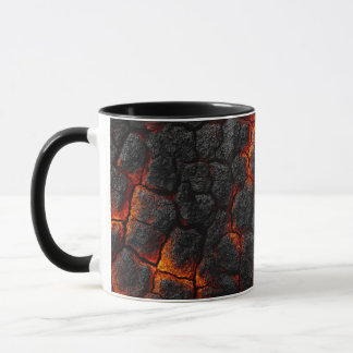 Caneca de Café com Padrão Damasco Escuro
