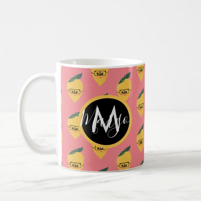 Caneca de Café com Padrão de Desenho Animado de Li (Esquerda)