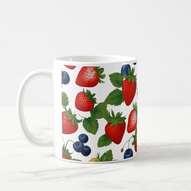 Caneca de café com padrão de fruta (Esquerda)