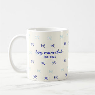 Caneca de café com padrão de laço e nome personali