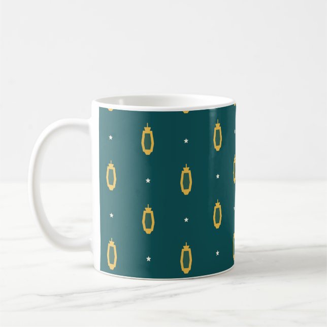 Caneca de Café com Padrão de Lanternas de Ramadão  (Esquerda)