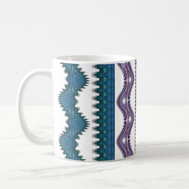 Caneca de Café com Padrão de Onda Tribal  (Esquerda)